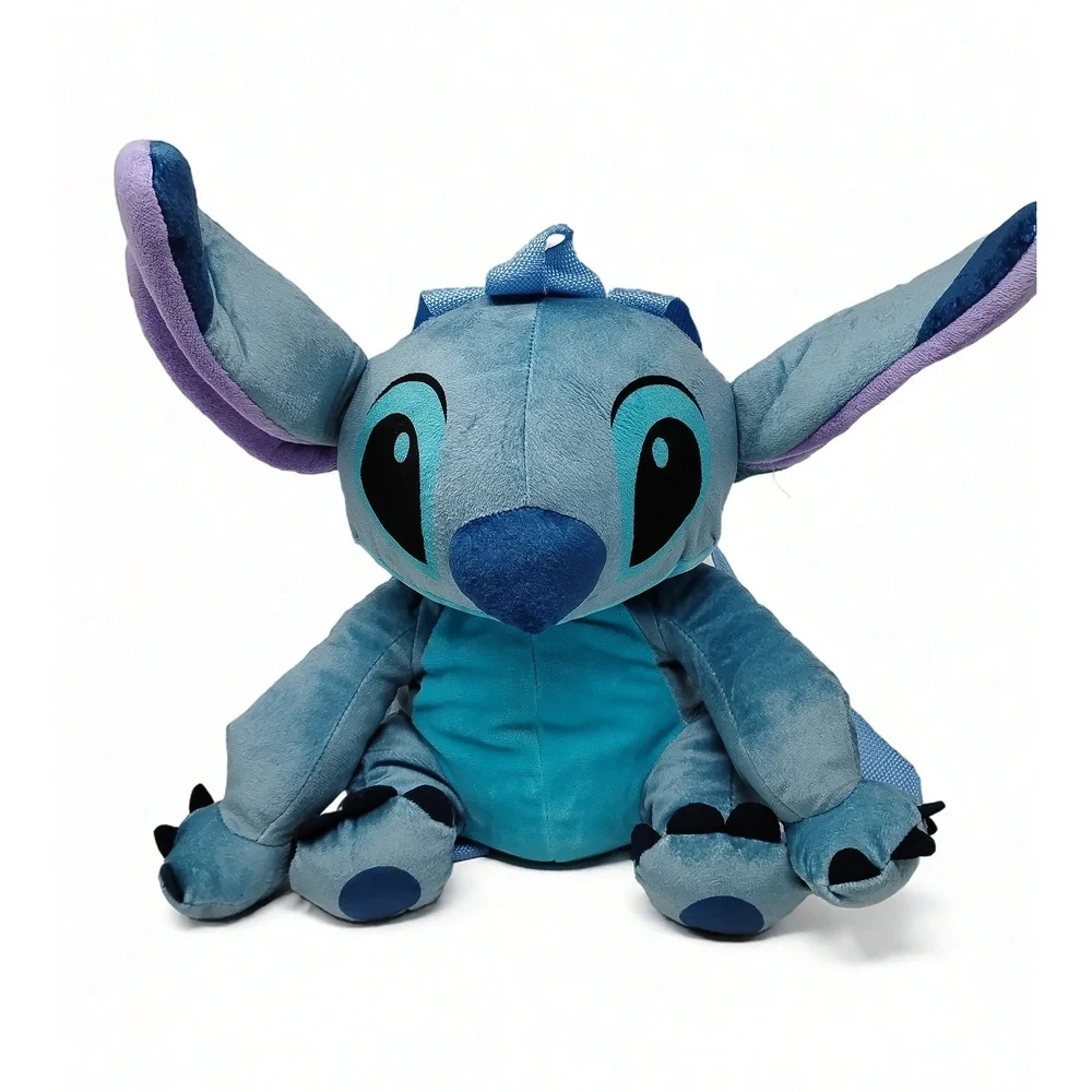 Disney Lilo Stitch Plush Character Backpack Travel Bag Embroidered 12 Inch Soft